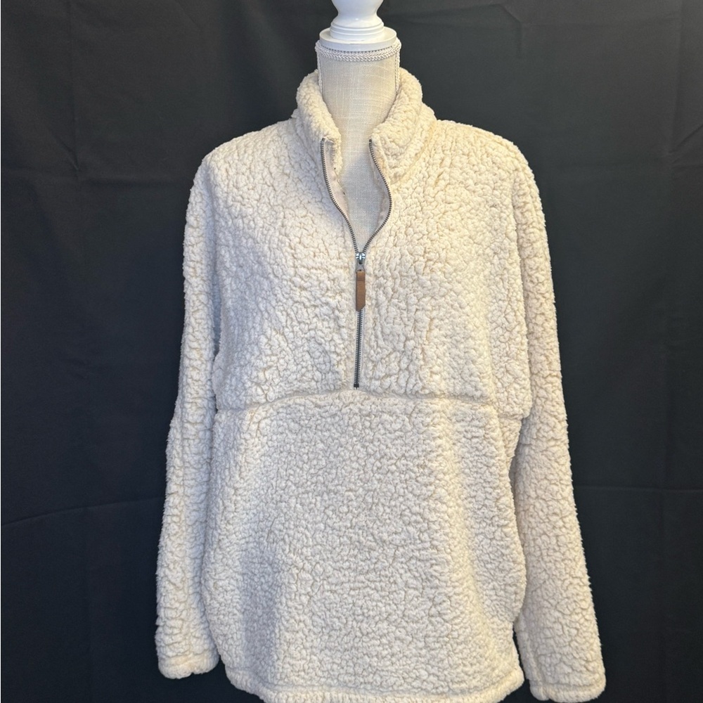 Time and Tru Cream Pullover Fleece